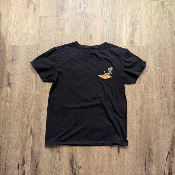 Bowery & CO Other - Black Graphic Tee with Skeleton Design “EASY DOES IT”